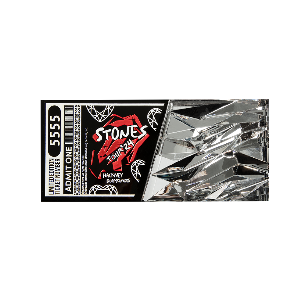 Rolling Stones 2024 Hackney Diamonds Crystal Commemorative Tour Ticket /1000
