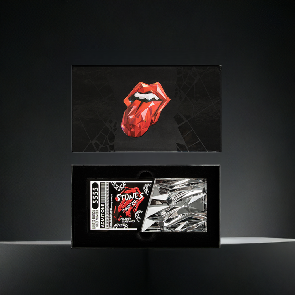Rolling Stones 2024 Hackney Diamonds Crystal Commemorative Tour Ticket /1000
