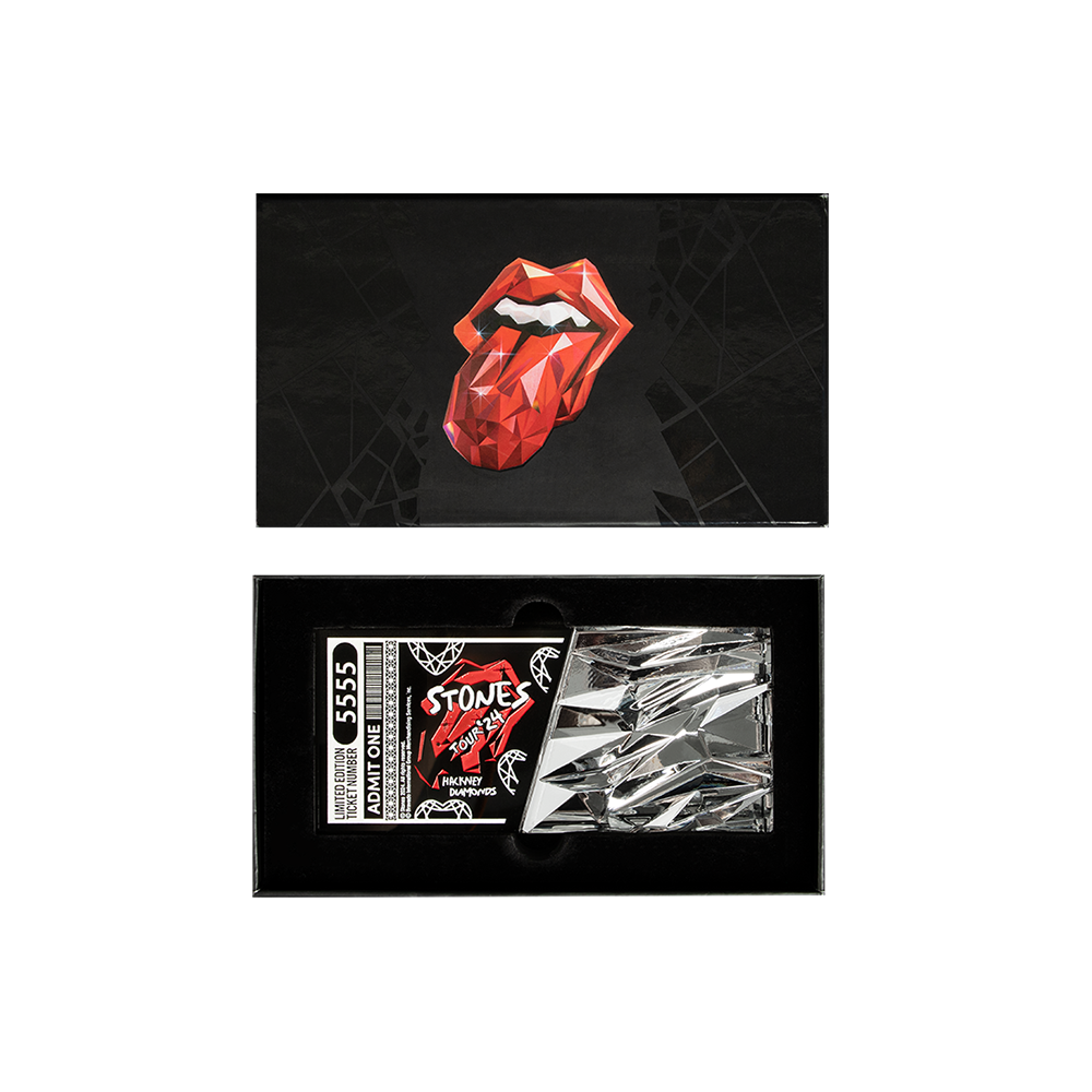 Rolling Stones 2024 Hackney Diamonds Crystal Commemorative Tour Ticket /1000